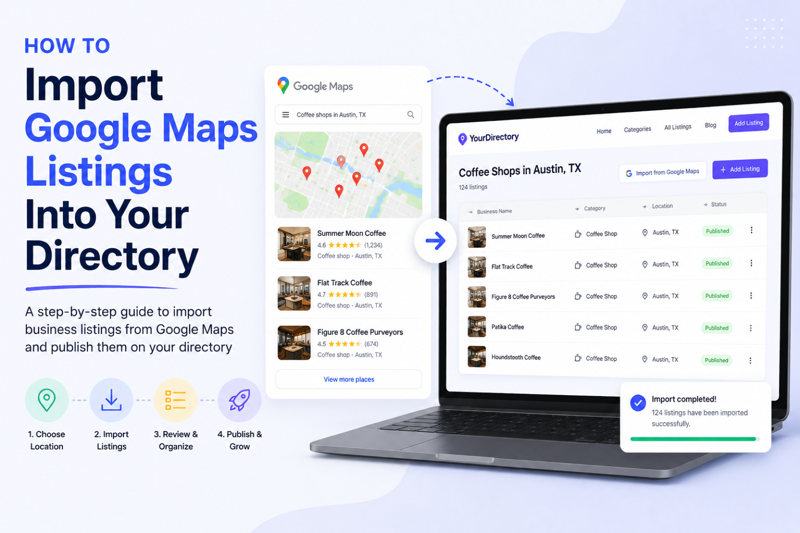 How to Import Google Maps Listings Into Your Directory Website (Without Scraping)