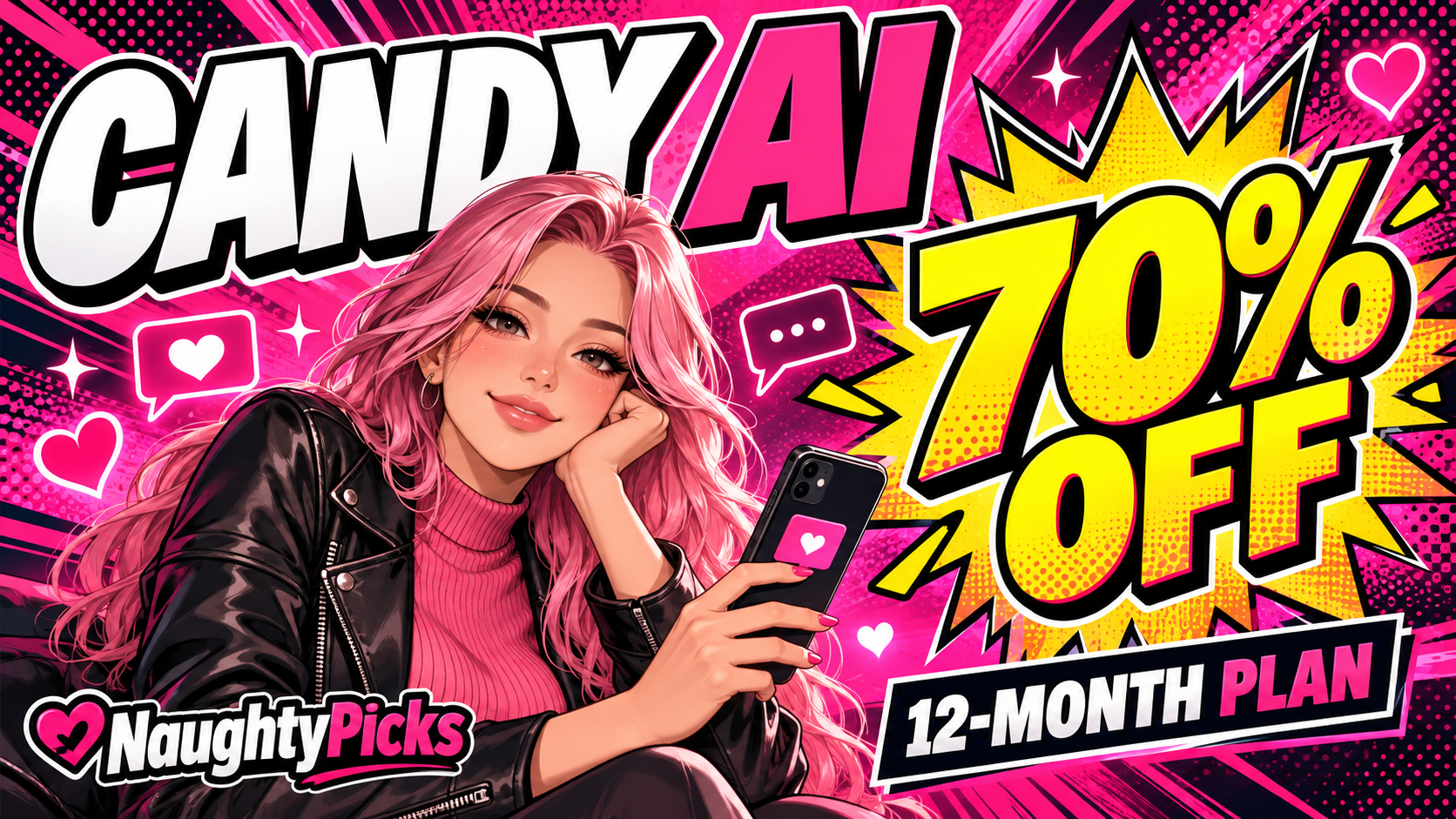 Candy AI 70% off the 12-month plan