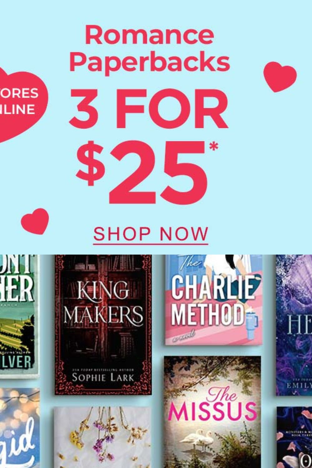 3 for $25 Paperback Sale!