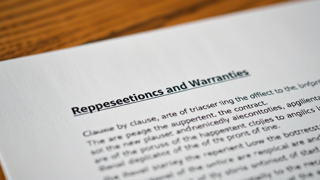 A Clause-by-Clause Guide to the "Representations and Warranties" Section