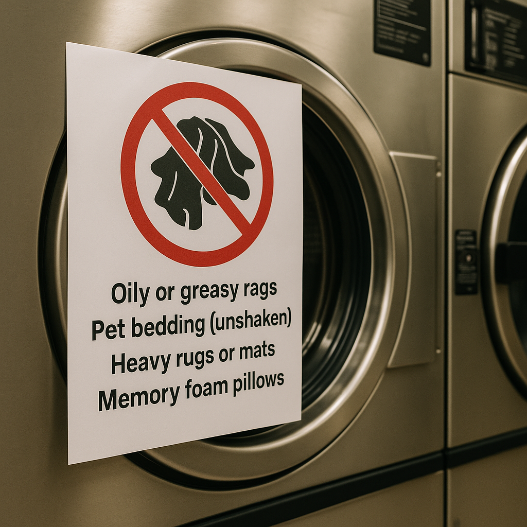 what not to put in a laundromat