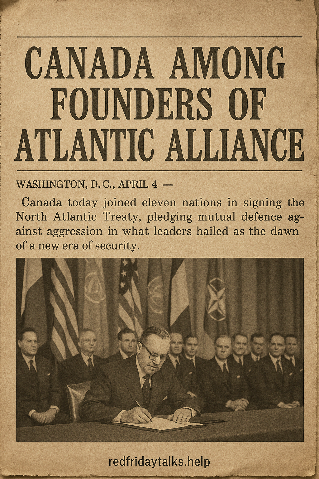 Canada Joins NATO: 1949 Headlines Reimagined