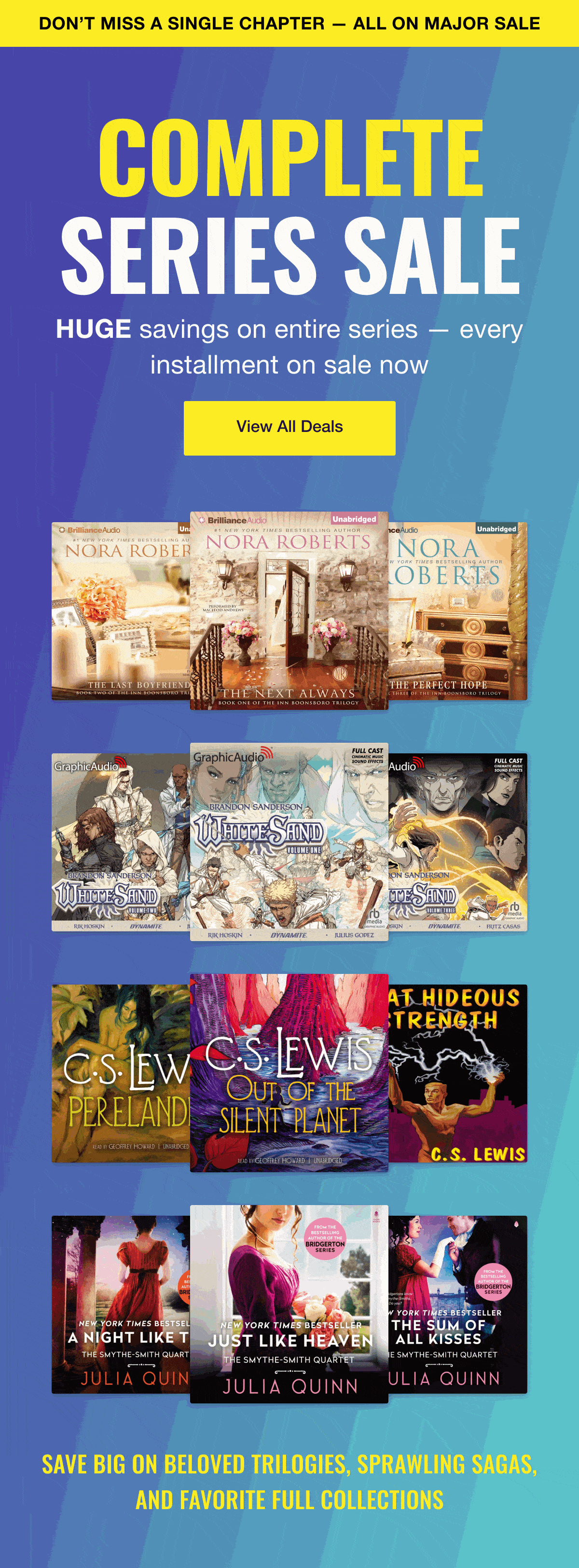 Complete Series Audiobook Sale!