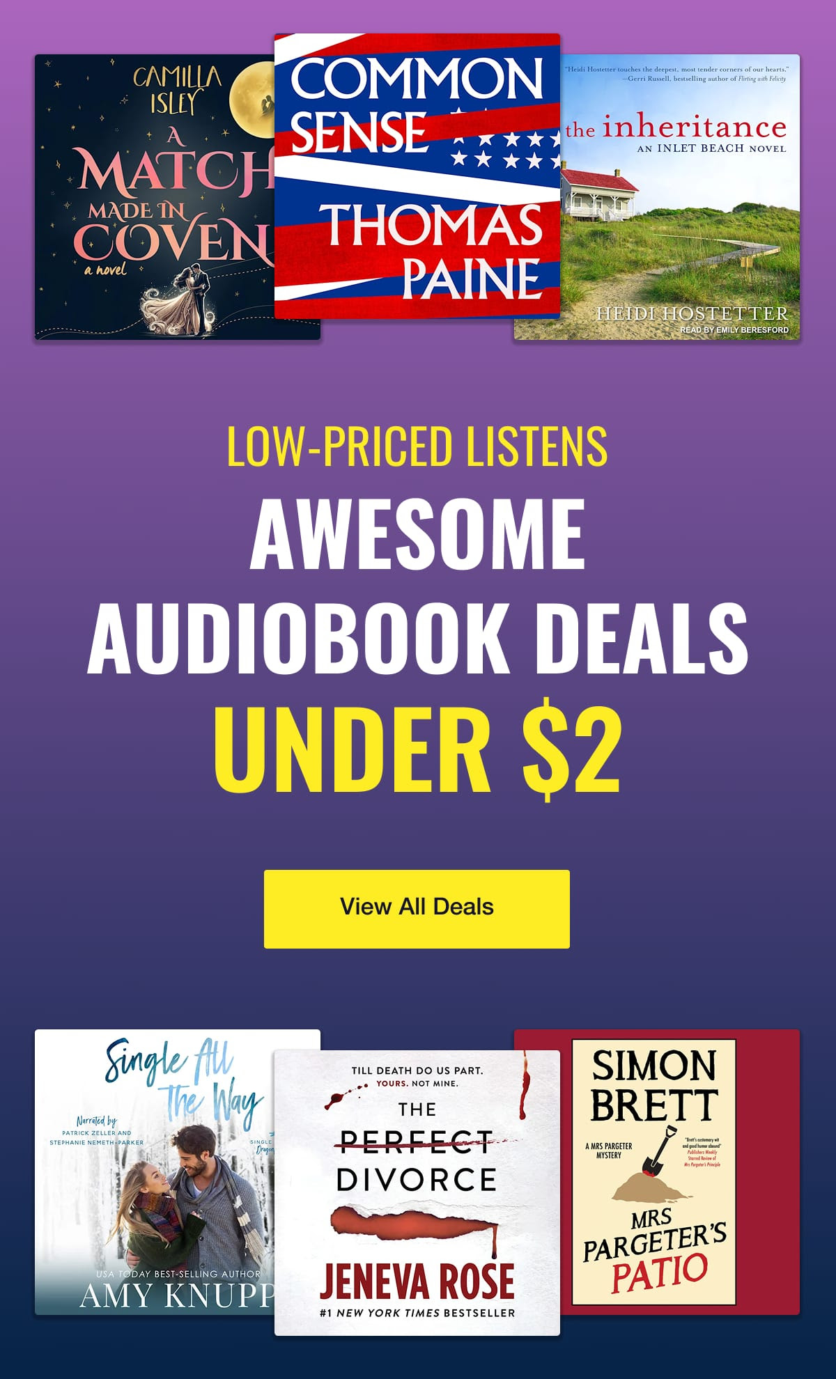 Audiobooks Under $2 for YOU!