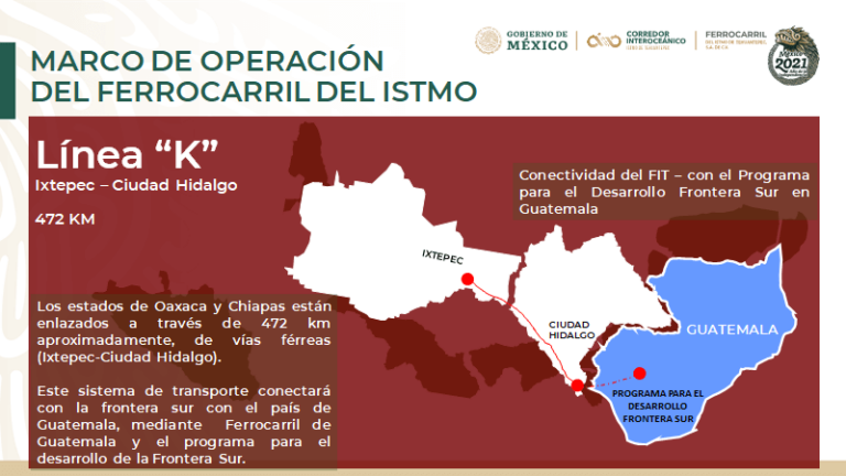 Línea K del Tren Interoceánico del Istmo de Tehuantepec ya está lista
