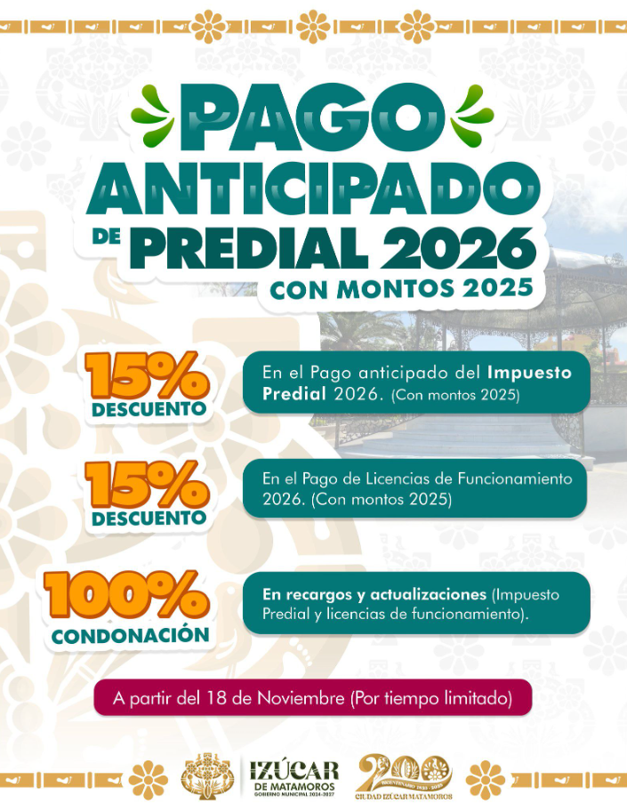 Arrancan descuentos para el pago predial