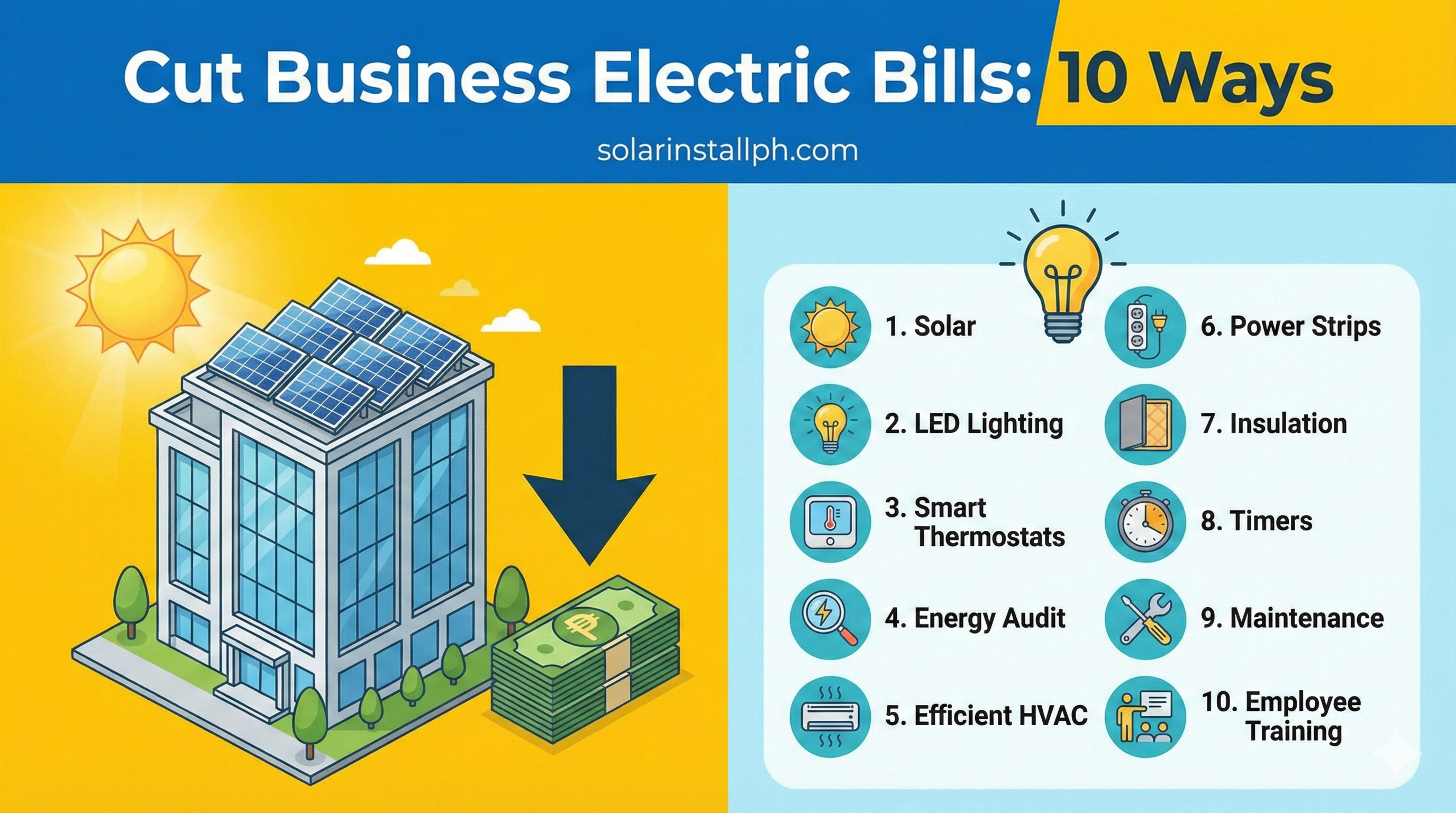 Cut Business Electric Bills: 10 Ways