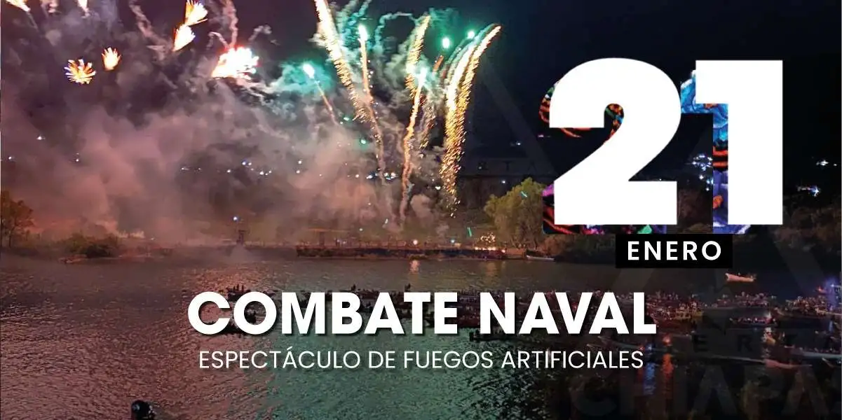 Combate Naval iluminará el río Grijalva este 21 de enero en Chiapa de Corzo