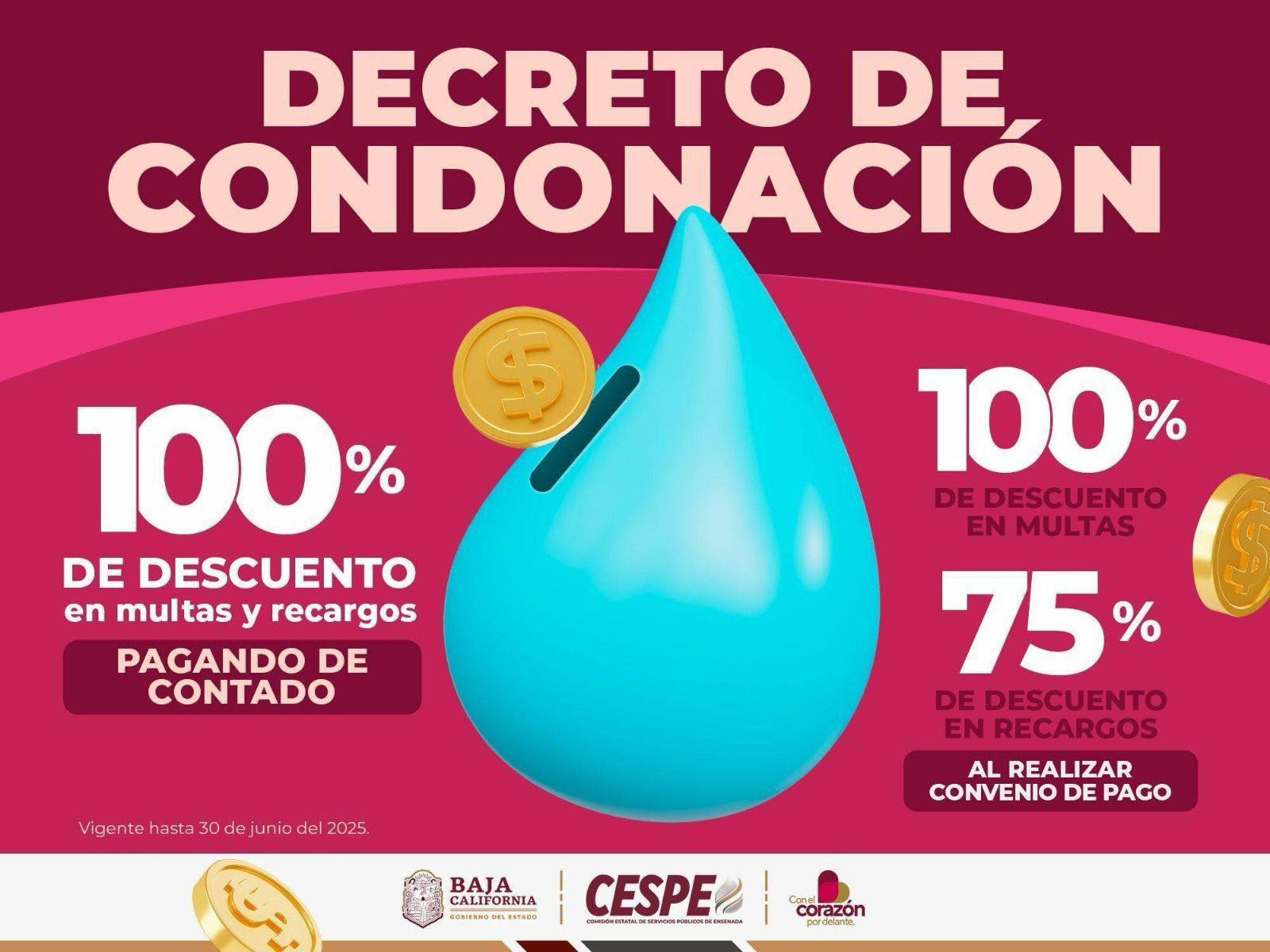 Borrón y Cuenta Nueva: Ofrece COAPATAP Condonación del 100% en Recargos por Adeudos de Agua