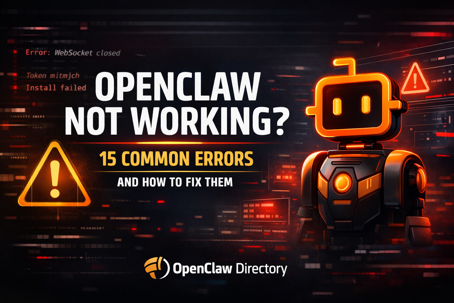 OpenClaw Not Working? 15 Common Errors and How to Fix Them