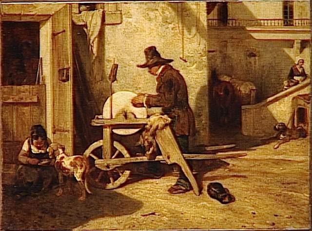 La noble labor del afilador