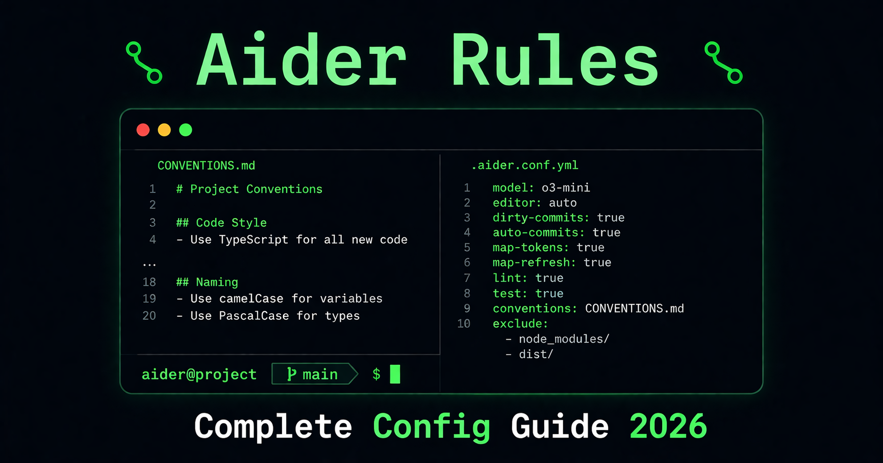 Aider Rules & Config: Complete Setup Guide (2026)