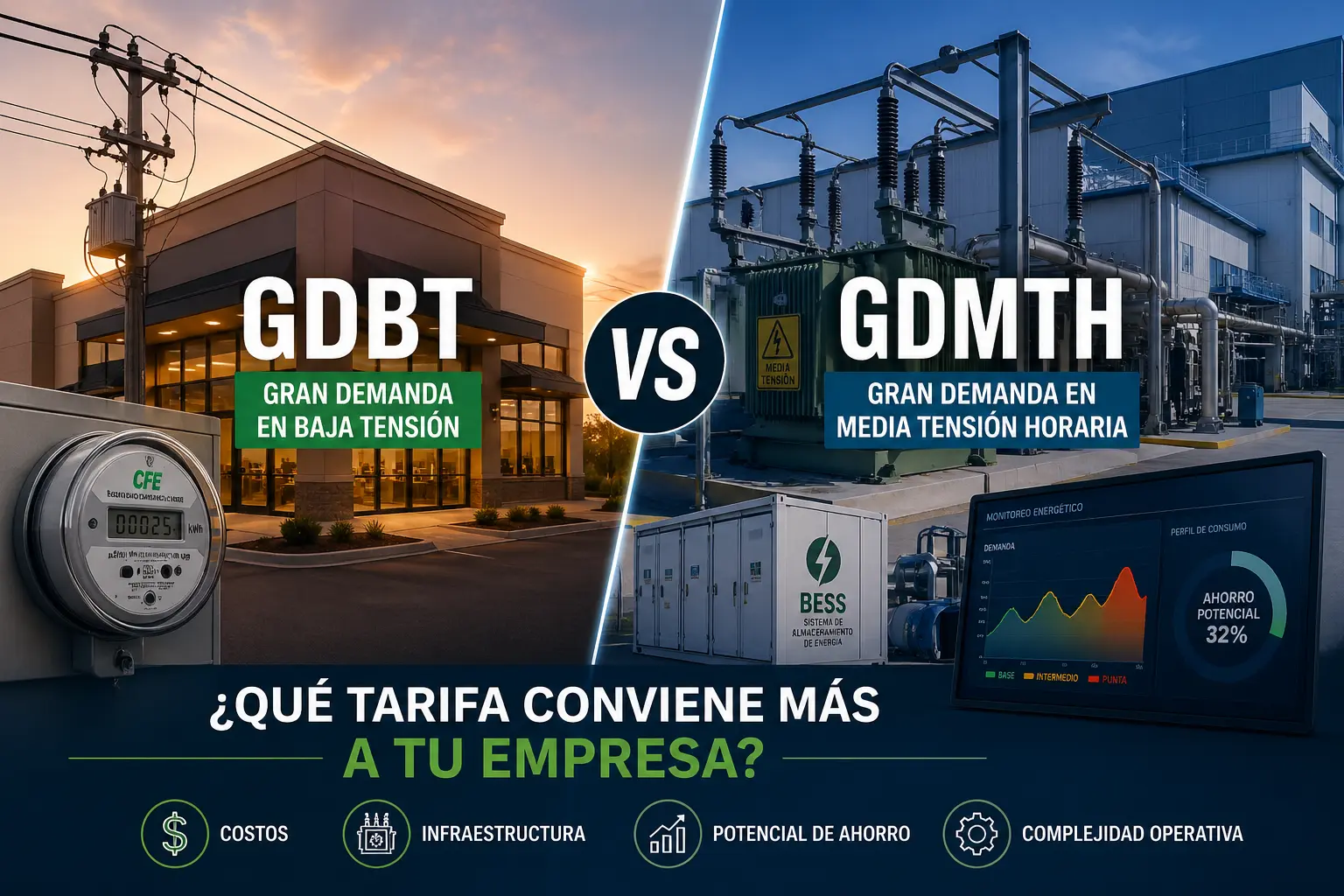 Tarifa GDMTH vs GDBT: diferencias y cómo elegir la mejor para tu empresa