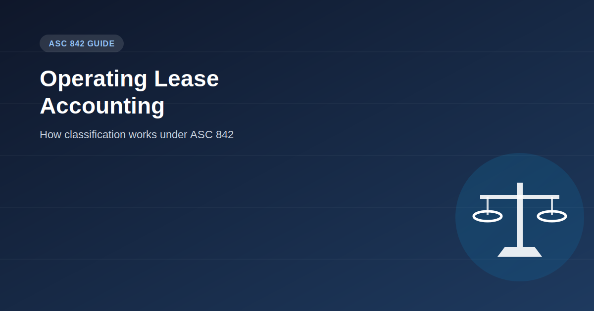 Operating Lease Accounting Under ASC 842: How Classification Works