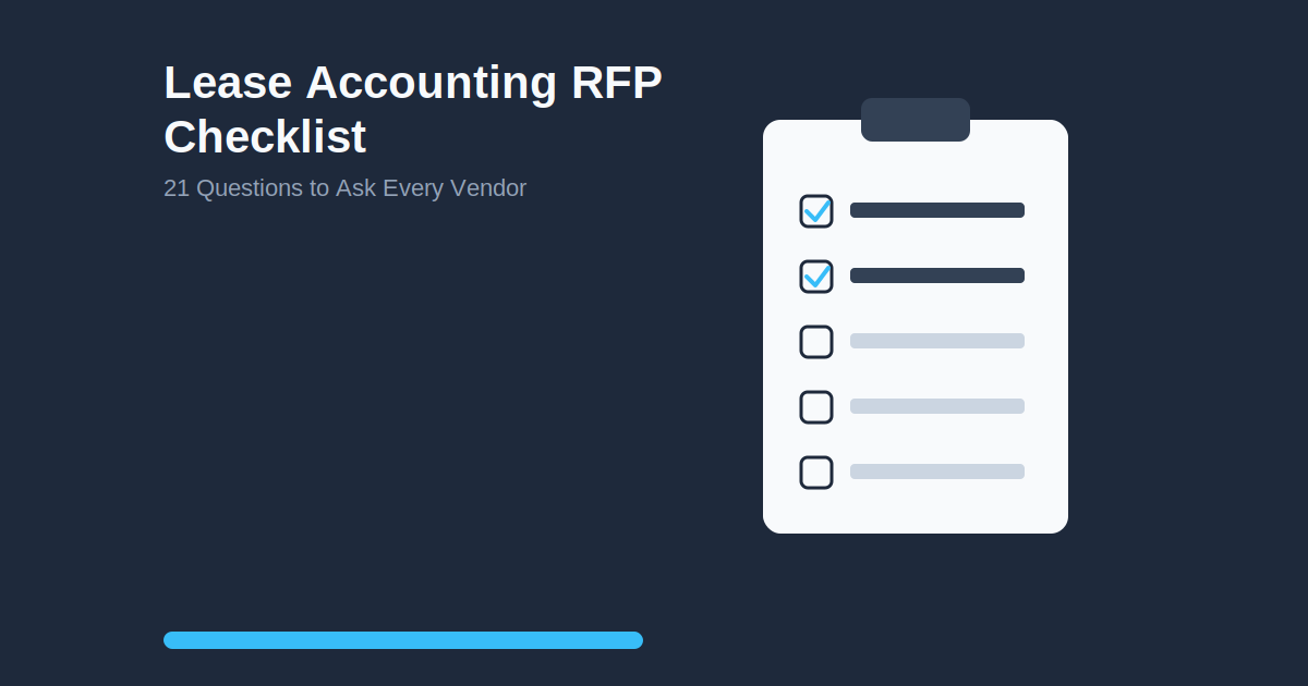 Lease Accounting RFP Checklist: 21 Questions to Ask Every Vendor