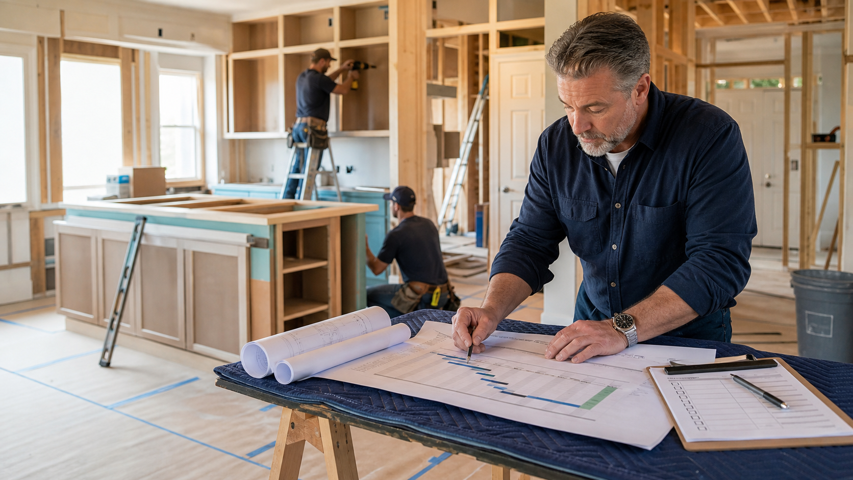 Kitchen remodel permit planning and contractor timeline