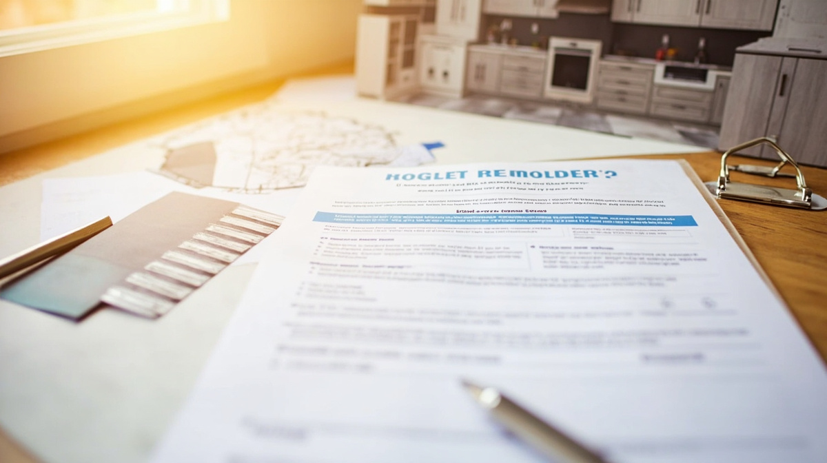 Kitchen remodeling contract checklist with plans, allowances, and change-order materials