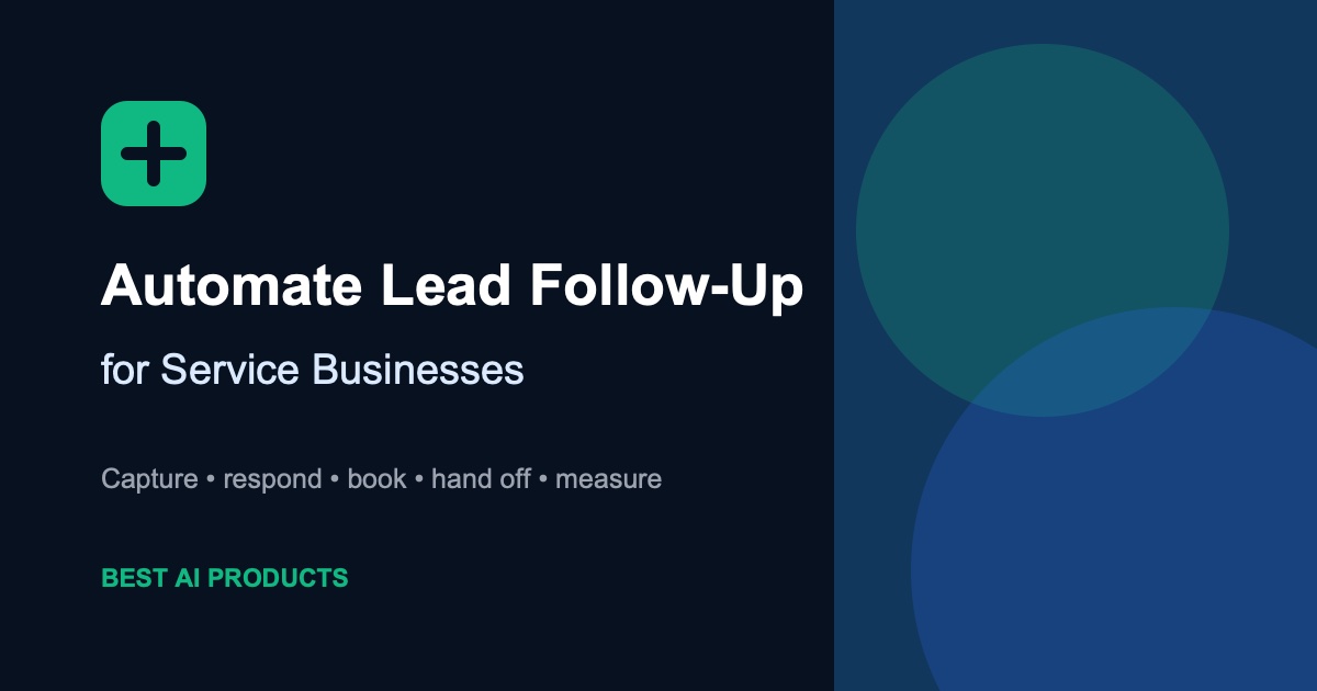 Service-business lead follow-up workflow from inquiry to human handoff and booking
