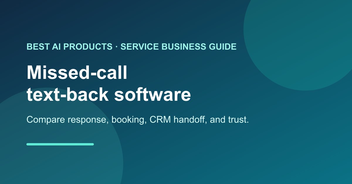 Missed-call text-back workflow from a service-business call to human follow-up and booking