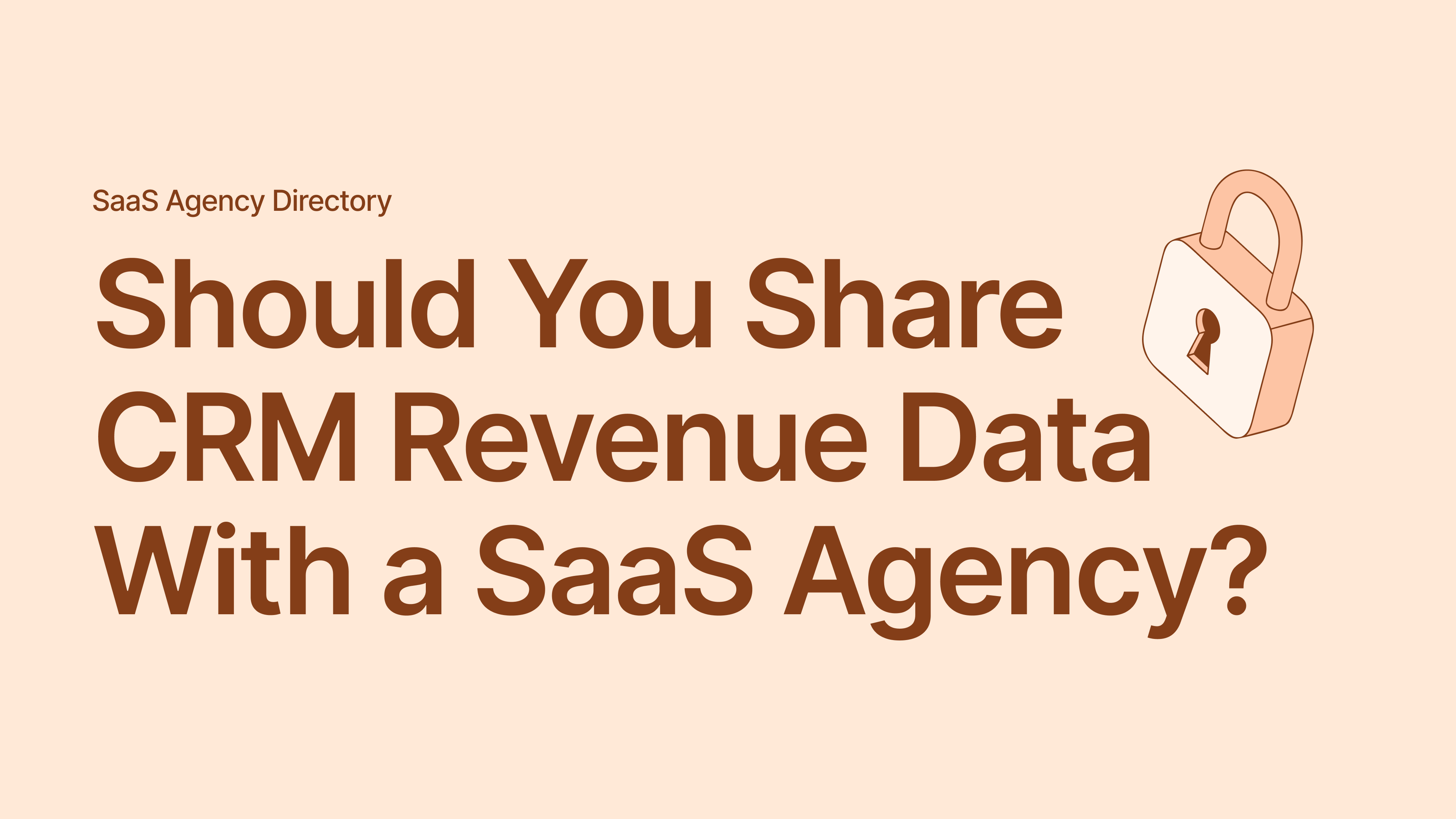 Should You Share CRM Revenue Data With a SaaS Agency? A Practical Access Framework