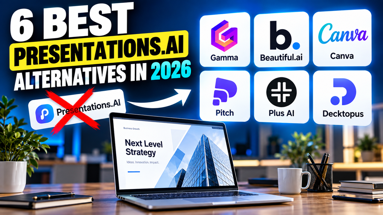Presentations.AI alternatives — Gamma, Beautiful.ai, Canva, Pitch, Plus AI and Decktopus