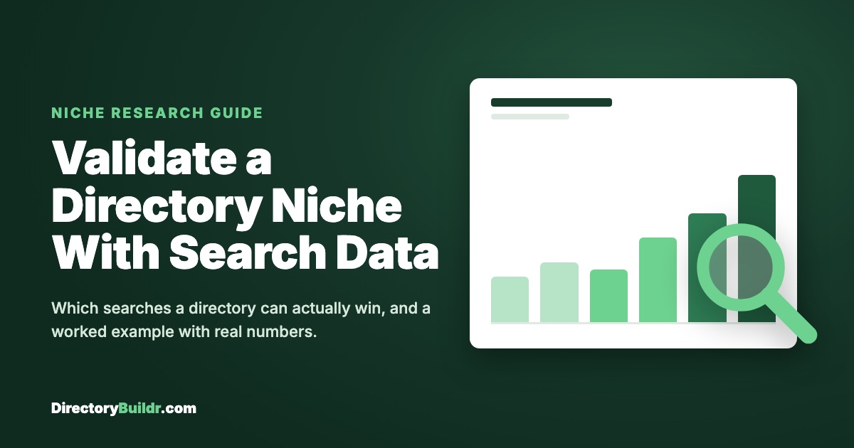 Validate a directory niche with search data