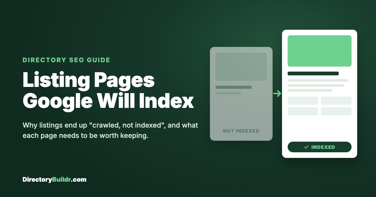 Directory listing pages Google will index