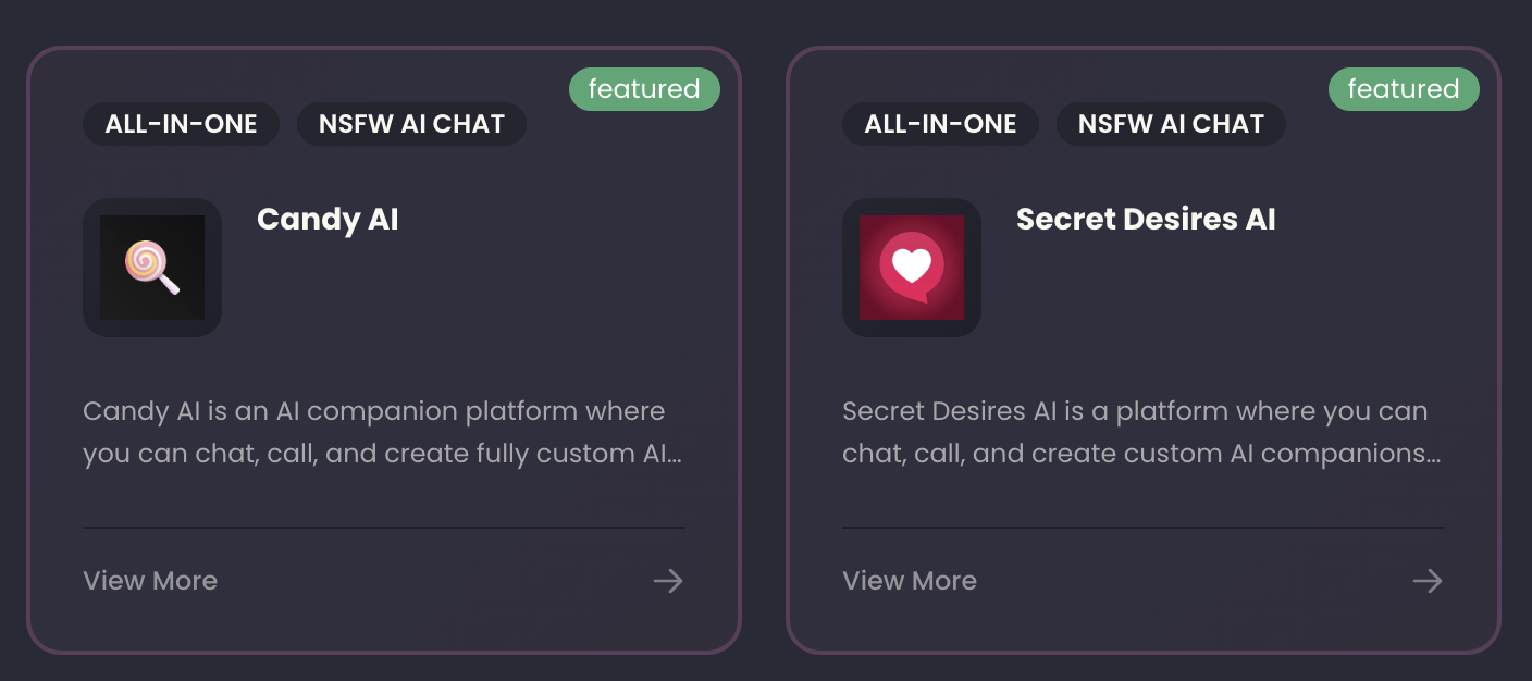 Image of featured listings on NaughtyPicks