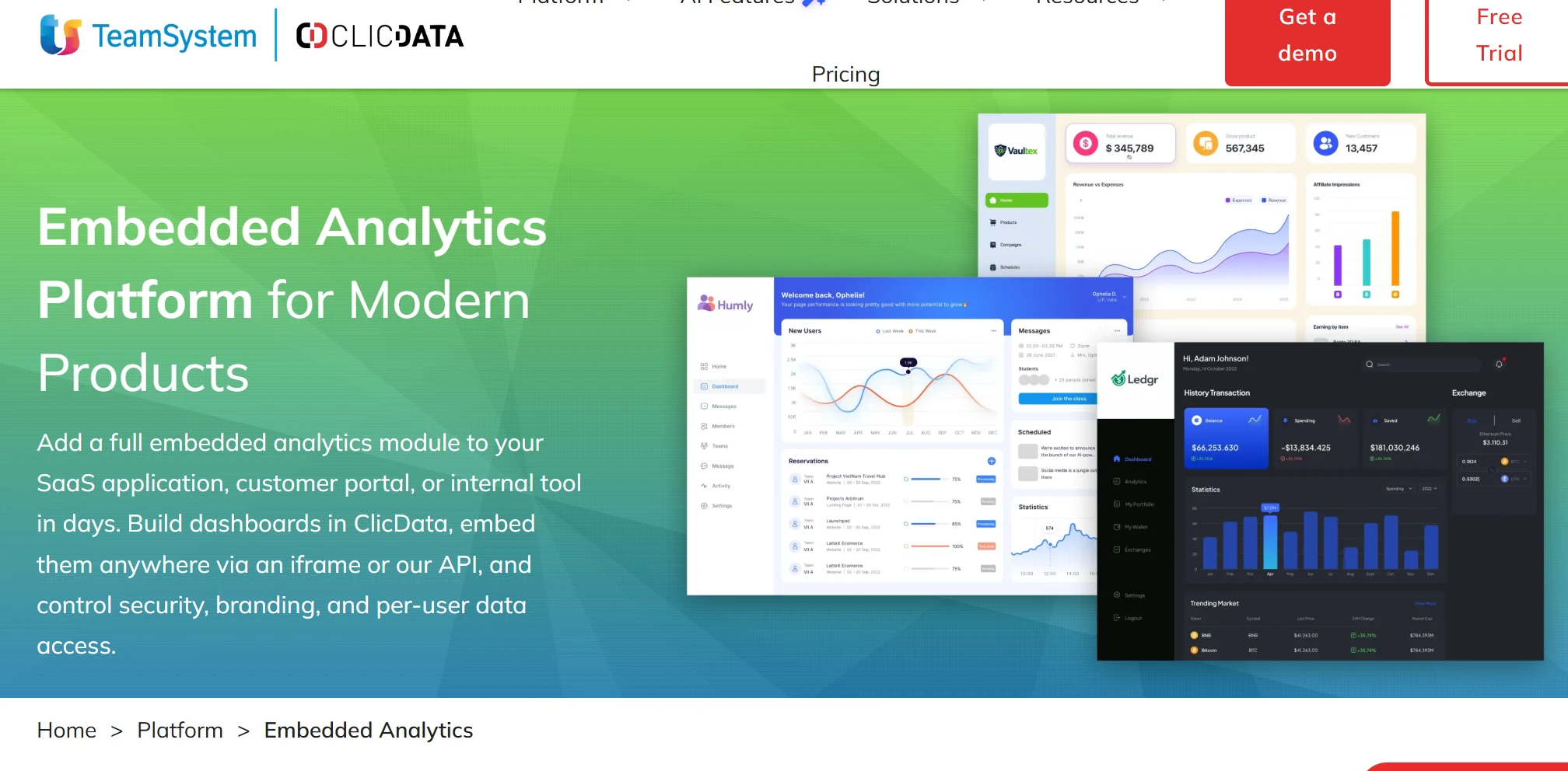 ClicData desktop screen