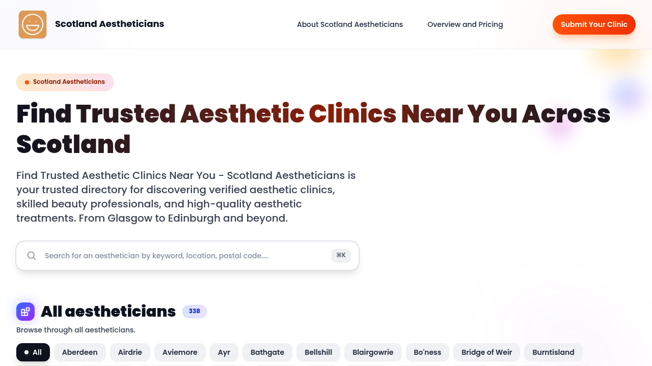 Find Trusted Aesthetic Clinics Near You Across Scotland
