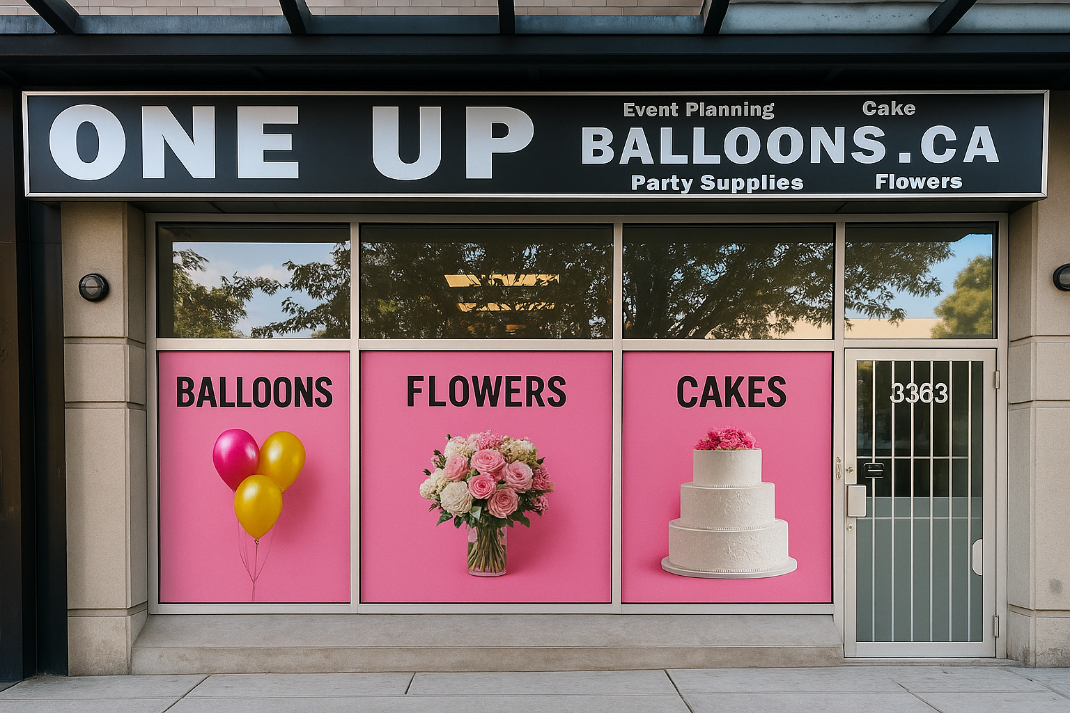 ONE UP PARTY - Balloon - Cake - Flowers