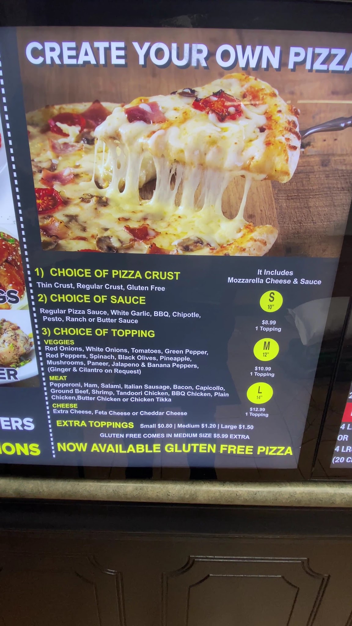 Nonstop pizza and Indian cuisine