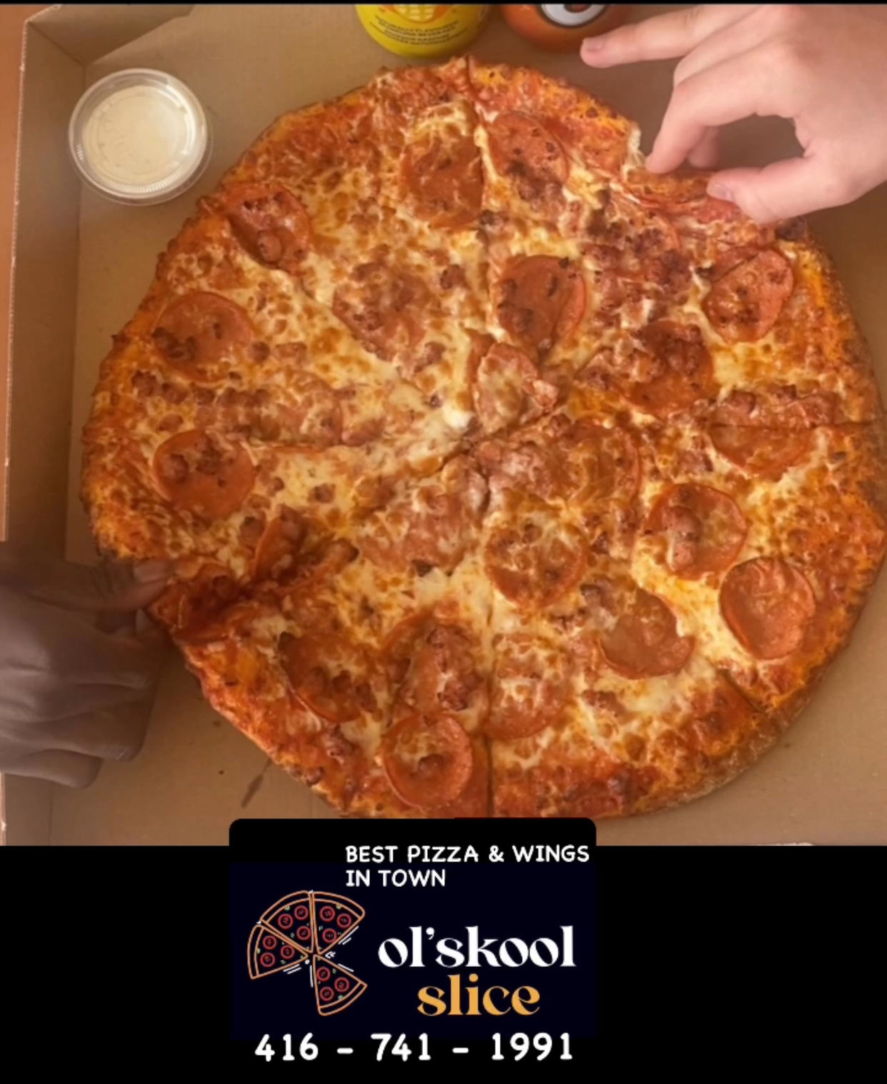 Ol Skool Slice Pizza and Wings