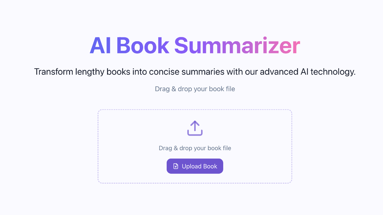 AI Book Summarizer