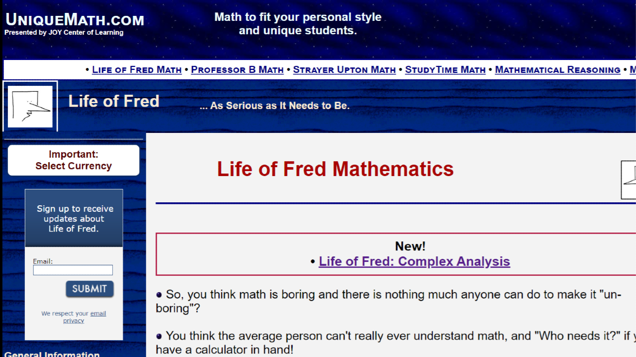 Life of Fred Mathematics