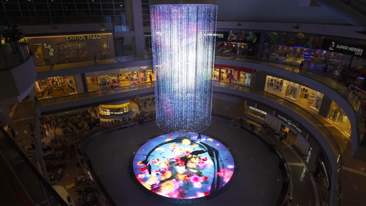 Walk Among Falling Petals – Digital Light Canvas @ Marina Bay Sands