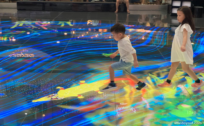 Walk Among Falling Petals – Digital Light Canvas @ Marina Bay Sands