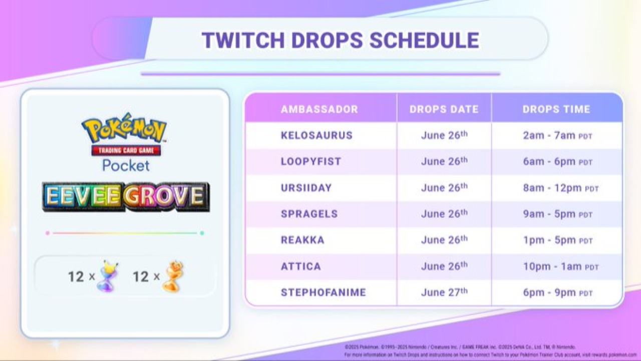 🎉 Watch on Twitch & Earn Pokémon TCG Pocket Hourglasses — Celebrate Eevee Grove!