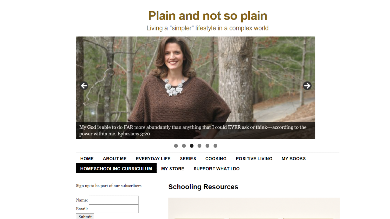 Plain and Not So Plain