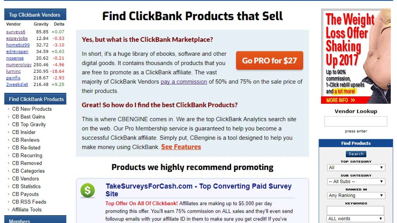 CBEngine - Best-performing ClickBank offers.
