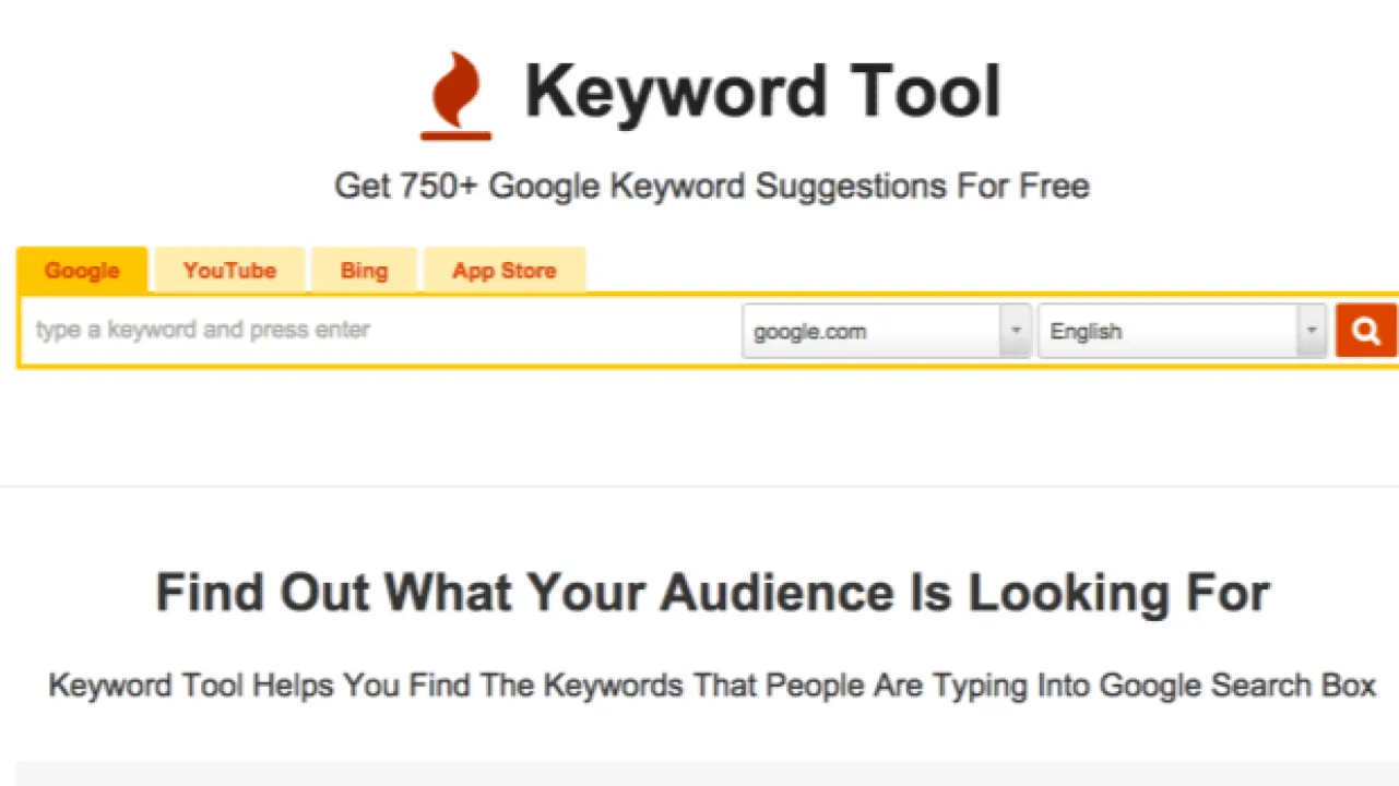 KeywordTool.io - Mines autocomplete searches from Google