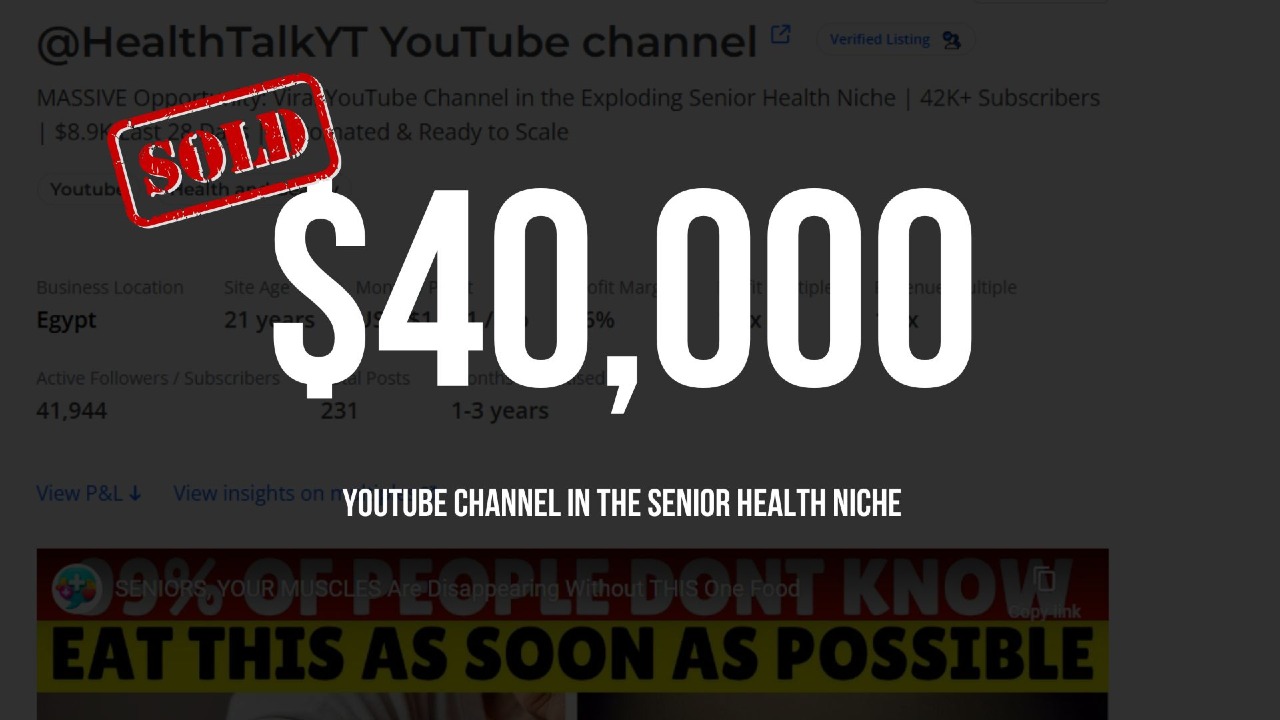 🧠GUIDE: How to Replicate the $8,500/Month Senior Health YouTube Channel That Just Sold