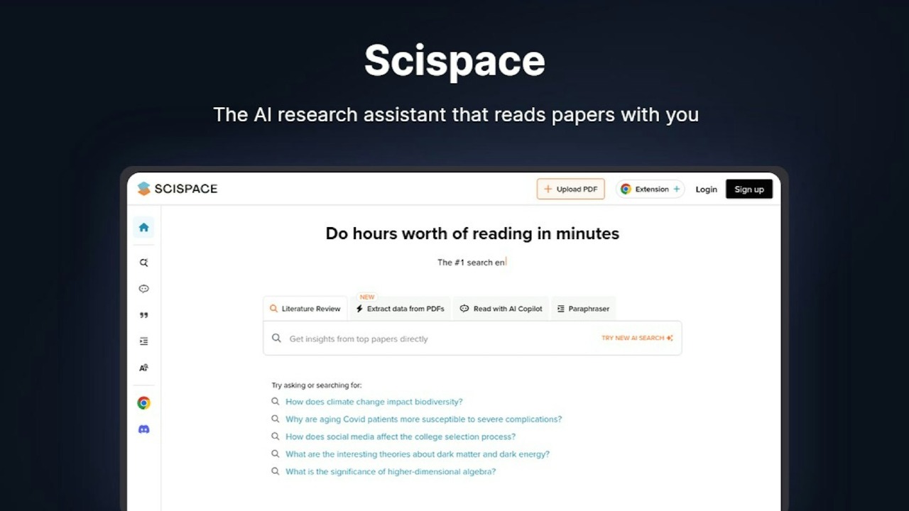 SciSpace - AI Assistant to Automate Everyday Research Tasks