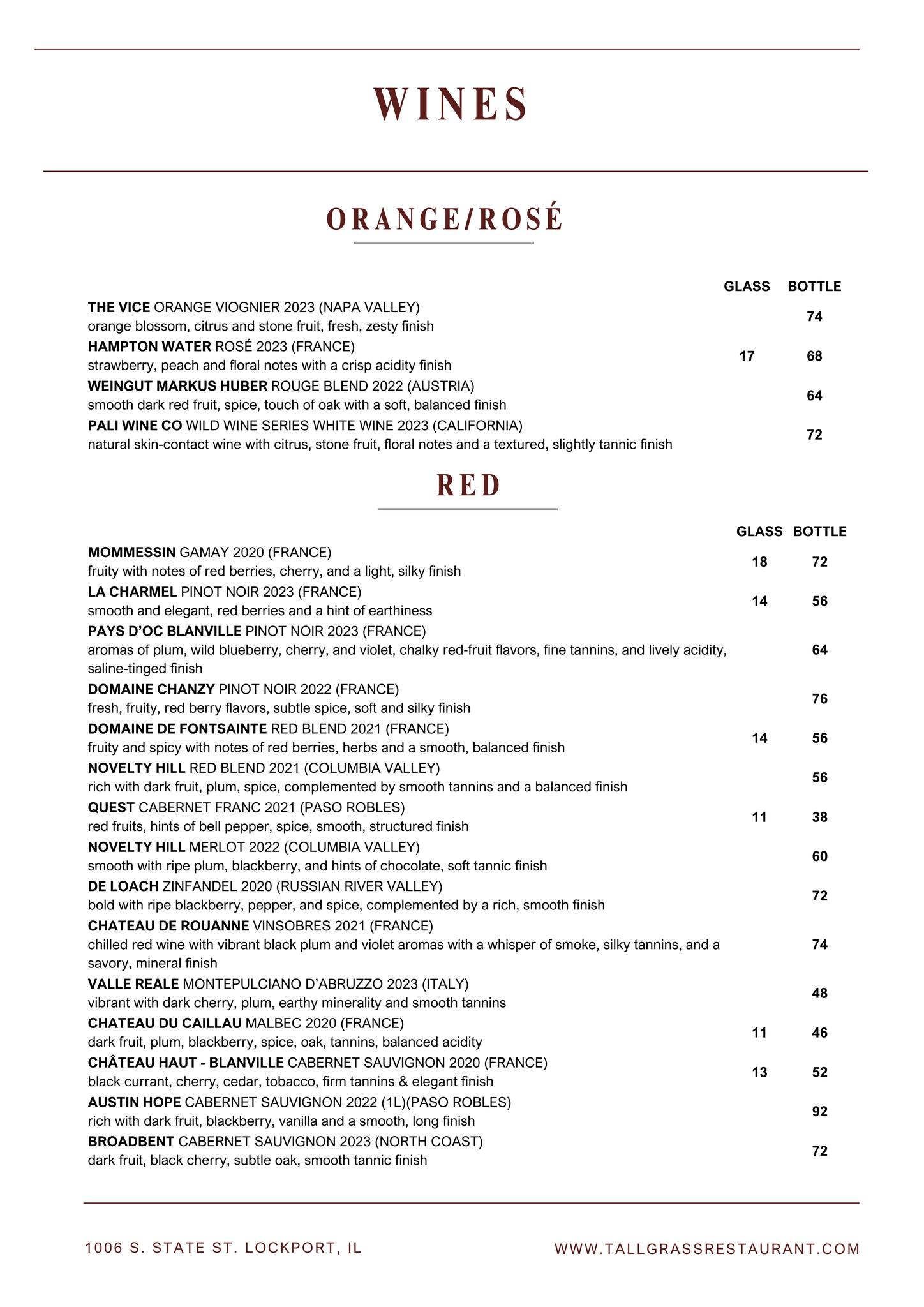 TALLGRASS RESTAURANT