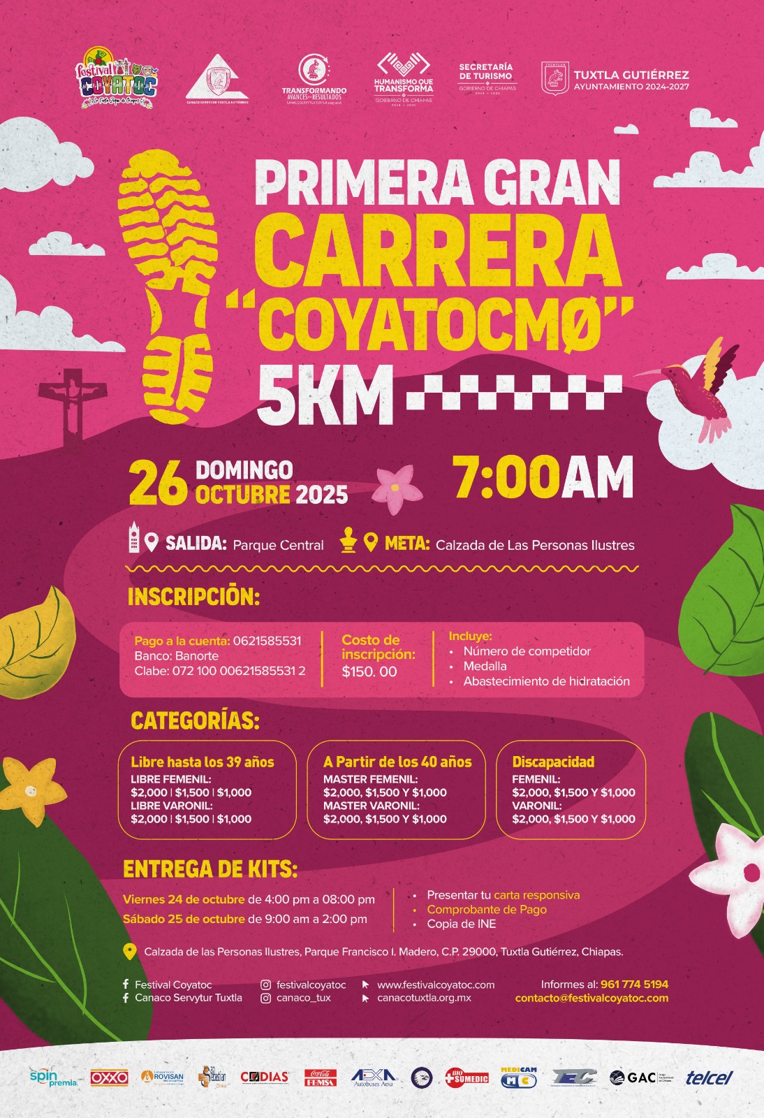 Calendario de eventos locales para Teopisca y áreas aledañas...