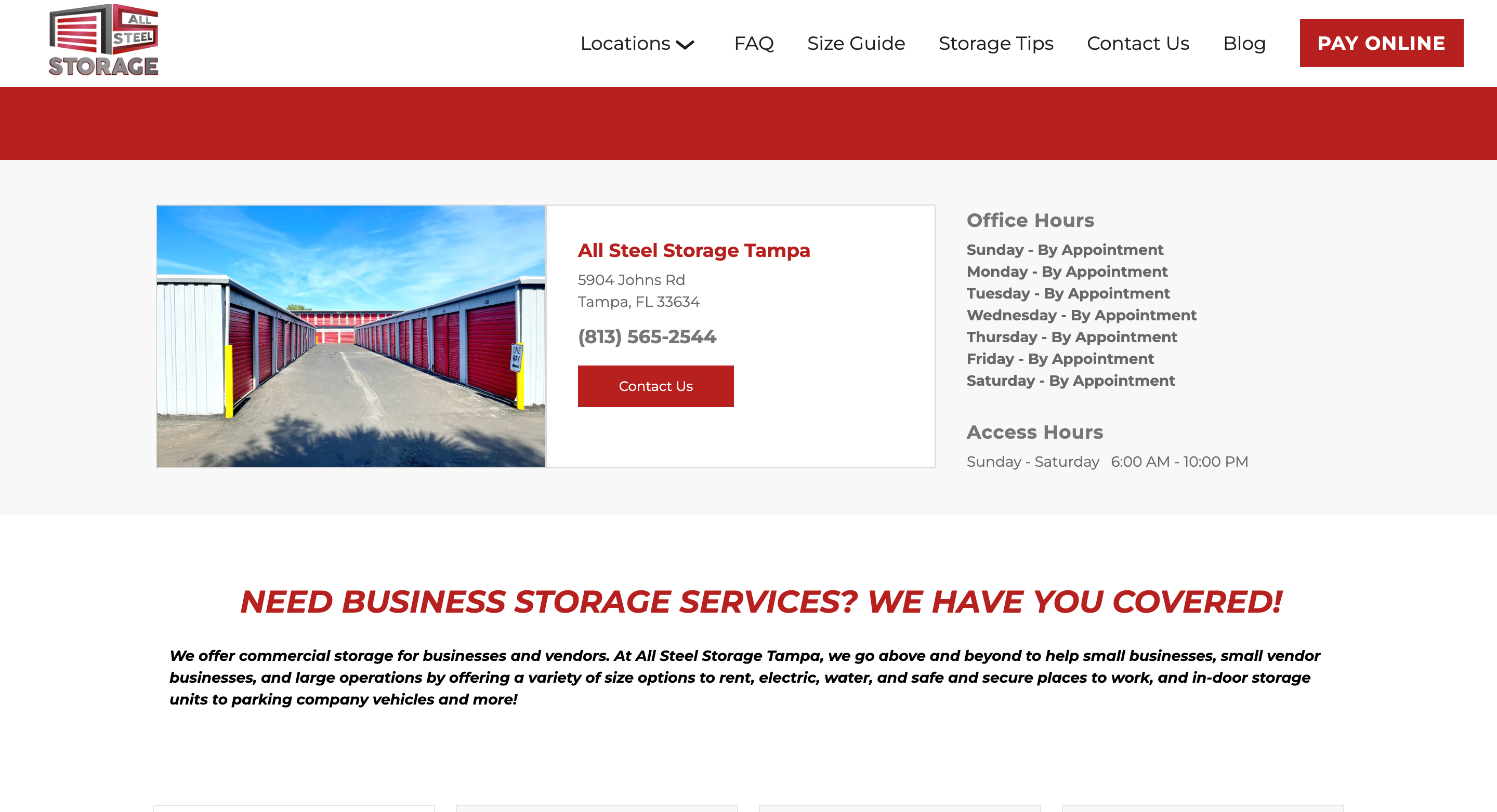 | Storage in Tampa, FL | All Steel Storage Corp