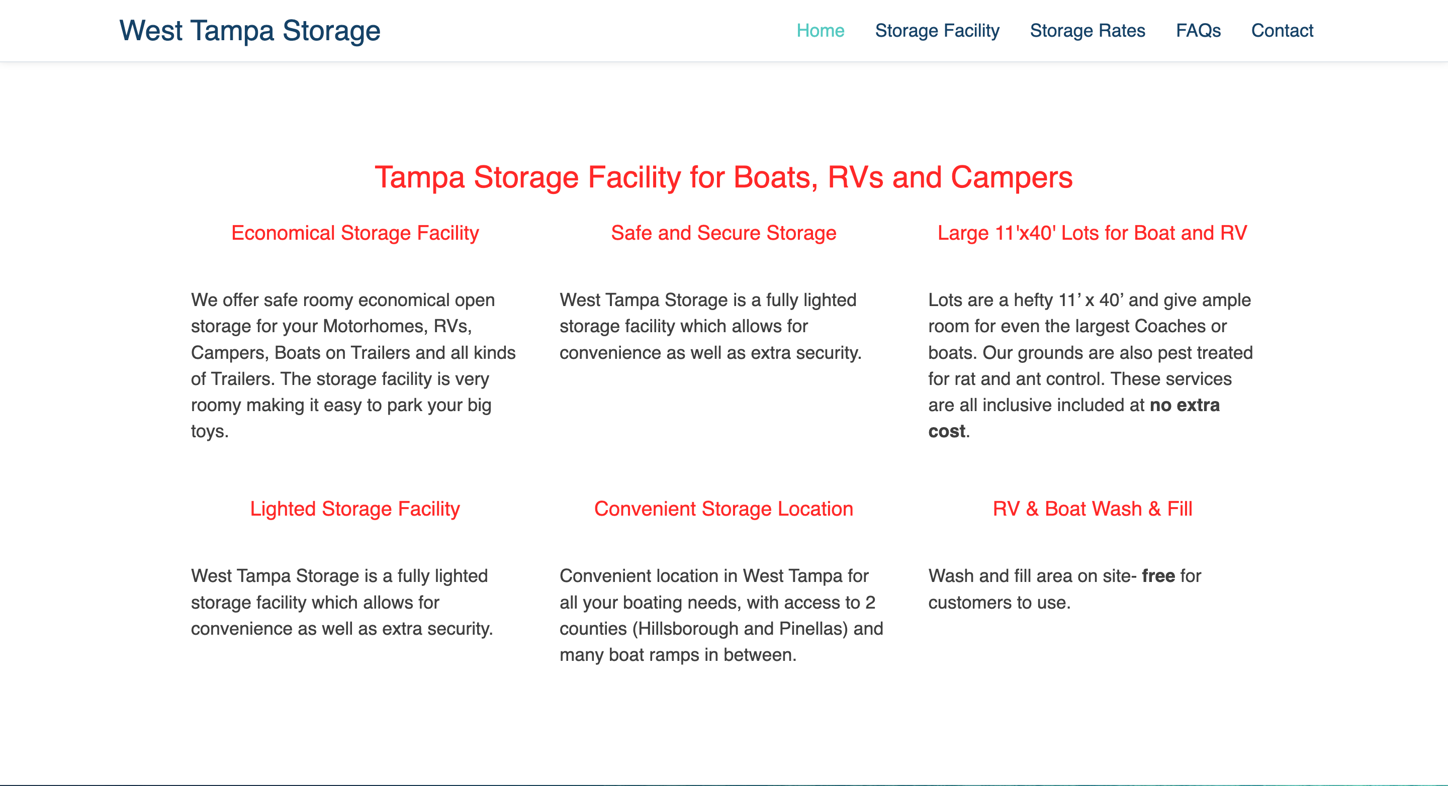 Tampa Boat and RV Storage