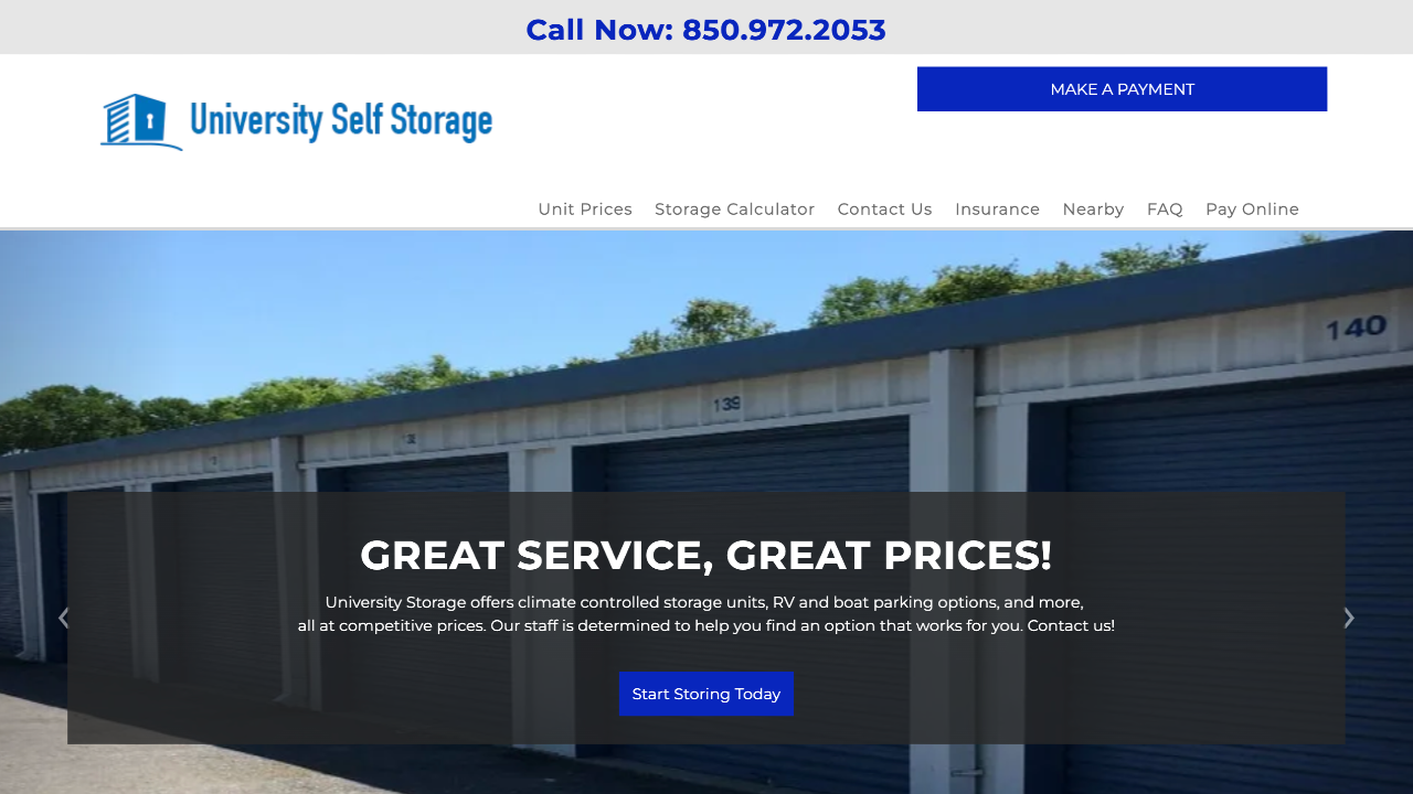 University Self Storage | Pensacola, FL