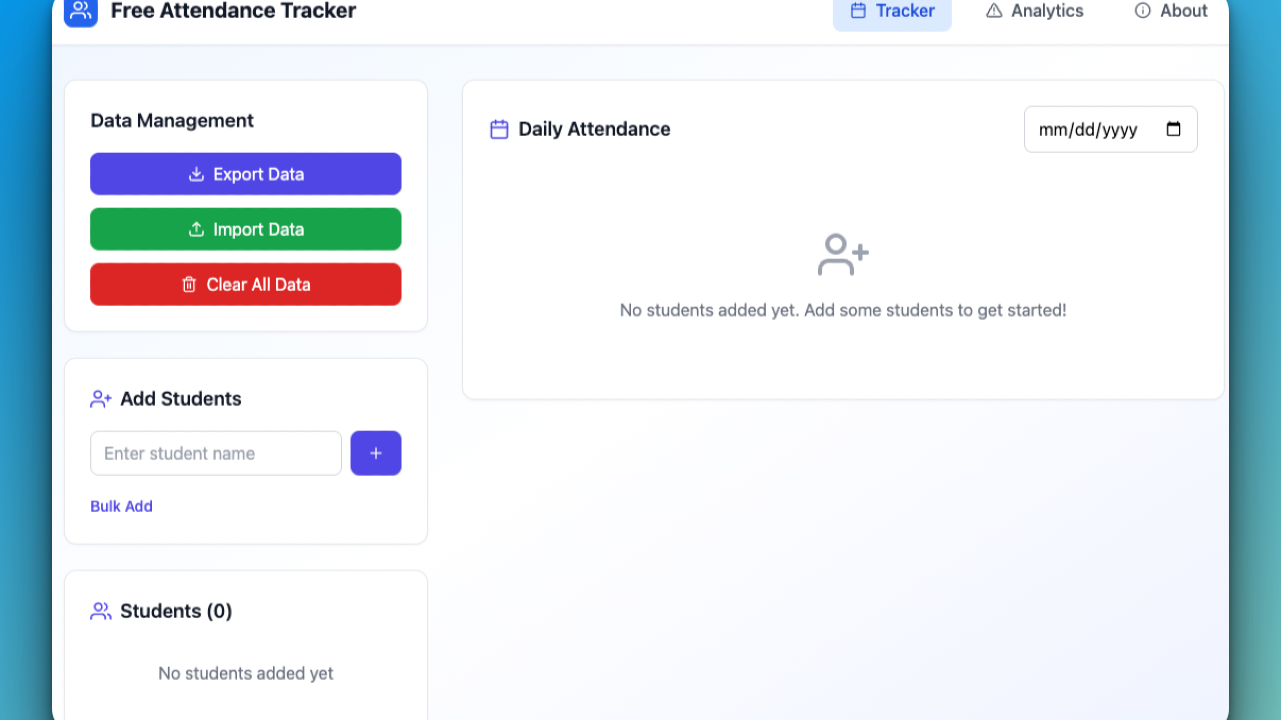 Free Attendance Tracker App | Online Student Attendance Management