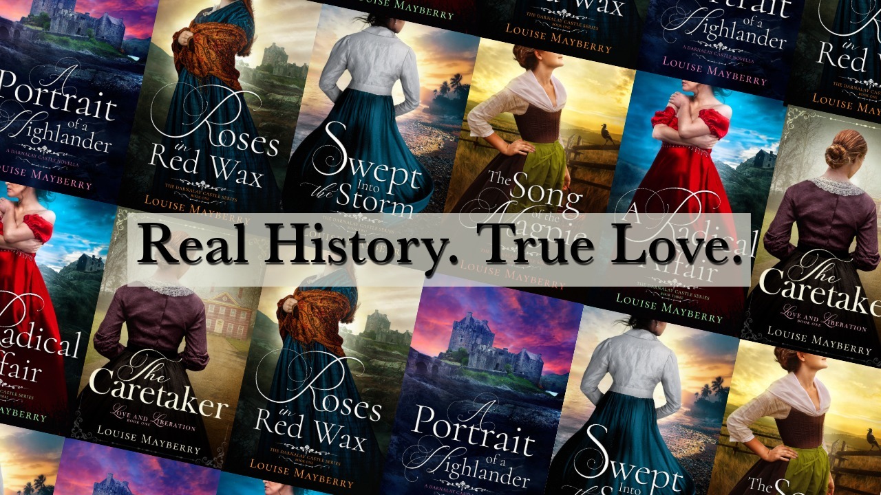 A lineup of historical romance books with the test: Real history. True love.
